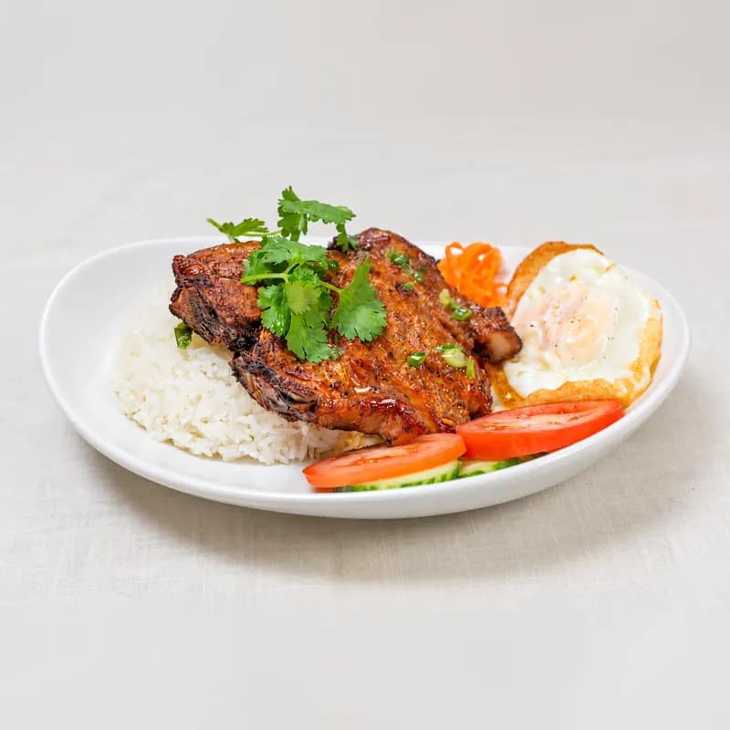 Grilled Pork Chop Rice · Cơm Sườn